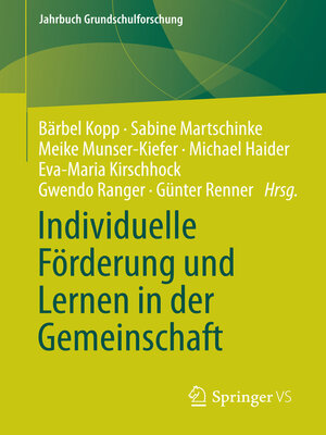 cover image of Individuelle Förderung und Lernen in der Gemeinschaft